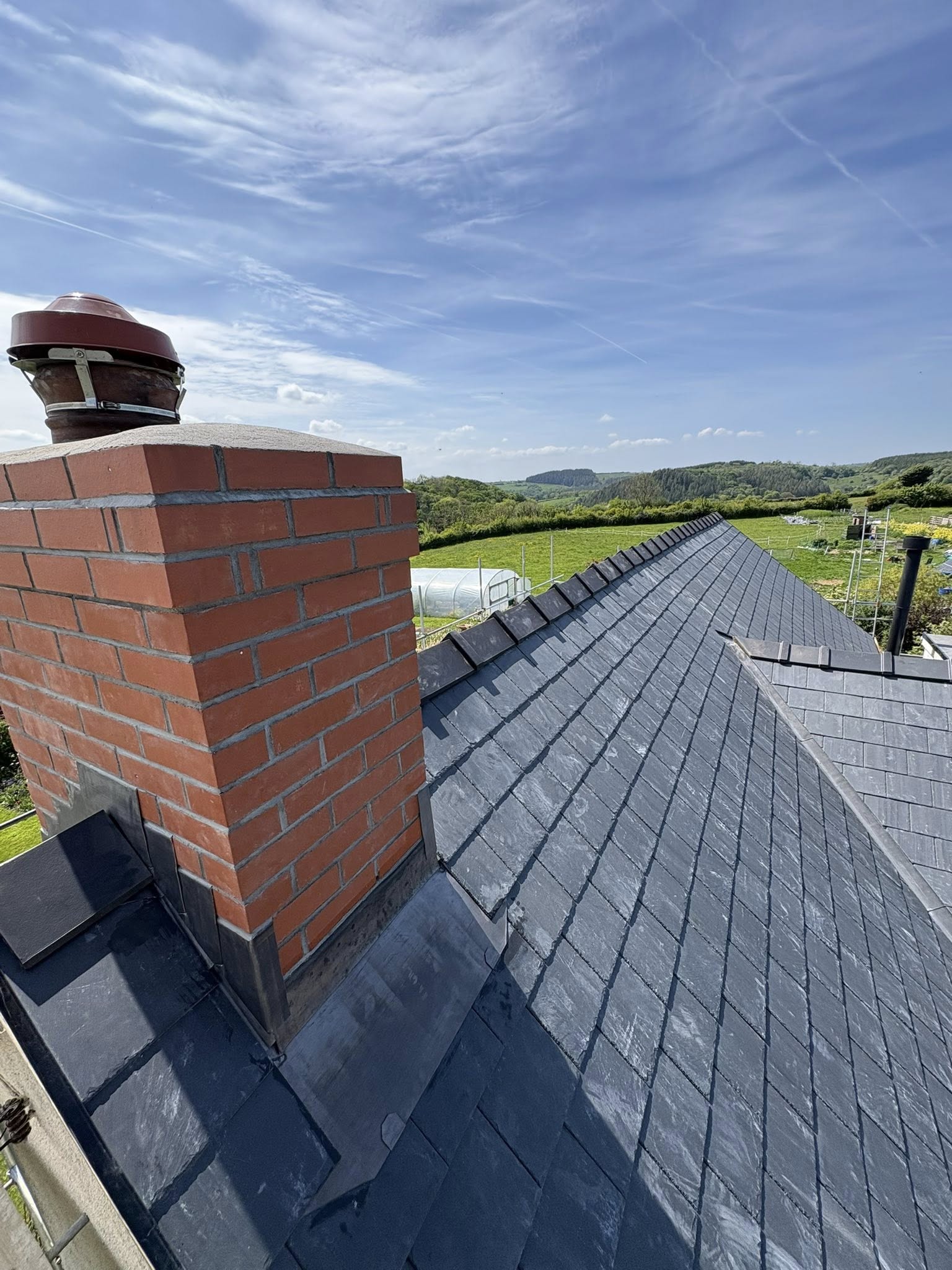 Slate roof installation